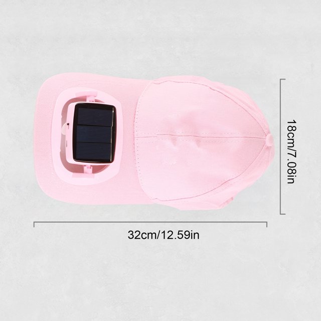 Gorra de ventilador Bling Bling ajustable y recargable por USB color rosa