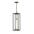 thumbnail image 5 of 1 Light Outdoor Chain Mount Lantern In Industrial Style 8 Inches Wide By 26.75 Inches High-Deep Bronze/Outdoor Brass Finish Z-Lite 584Chb-Dbz-Obs, 5 of 5
