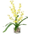 thumbnail image 4 of Northlight 23.5" Yellow Potted Artificial Oncidium Orchid Flower Plant, 4 of 6