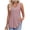 Grey Pink, variant on Summer Tank Tops for Women V-neck Sleeveless Shirts Pleated Front Tops