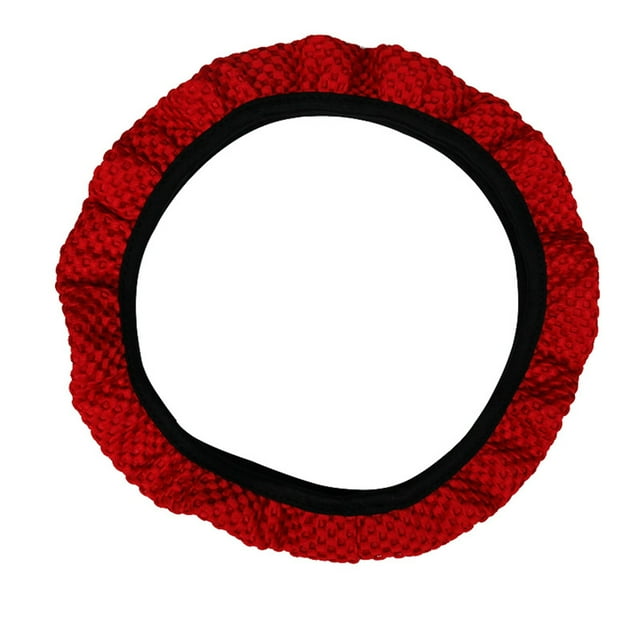 Car Steering Wheel Cover, Ice Silk Cloth, Elastic, Non-Slip, Breathable, Summer/Winter Use