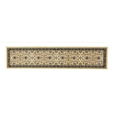 Isfahan Cream - Linon Persian Treasures Isfahan Cream Floral Polypropylene Runner Rug (2'3-inch x 10') - 2'3 x 10'