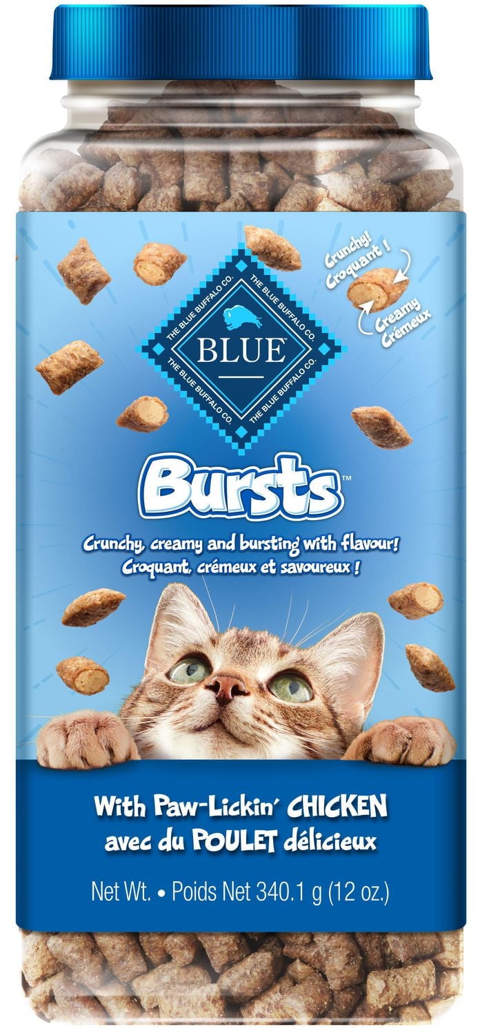 Blue Buffalo Bursts Chicken Flavour Crunchy Dry Treats for Cats, 340g