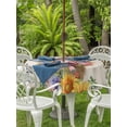 thumbnail image 3 of Outdoor Tablecloth with Umbrella Hole for Patio/Picnic/Party/Camping, Spring Groundhog Waterproof Table Cloth Round Cover Washable, Watercolor Sunflower Botanical Rustic (Dia 60"), 3 of 8