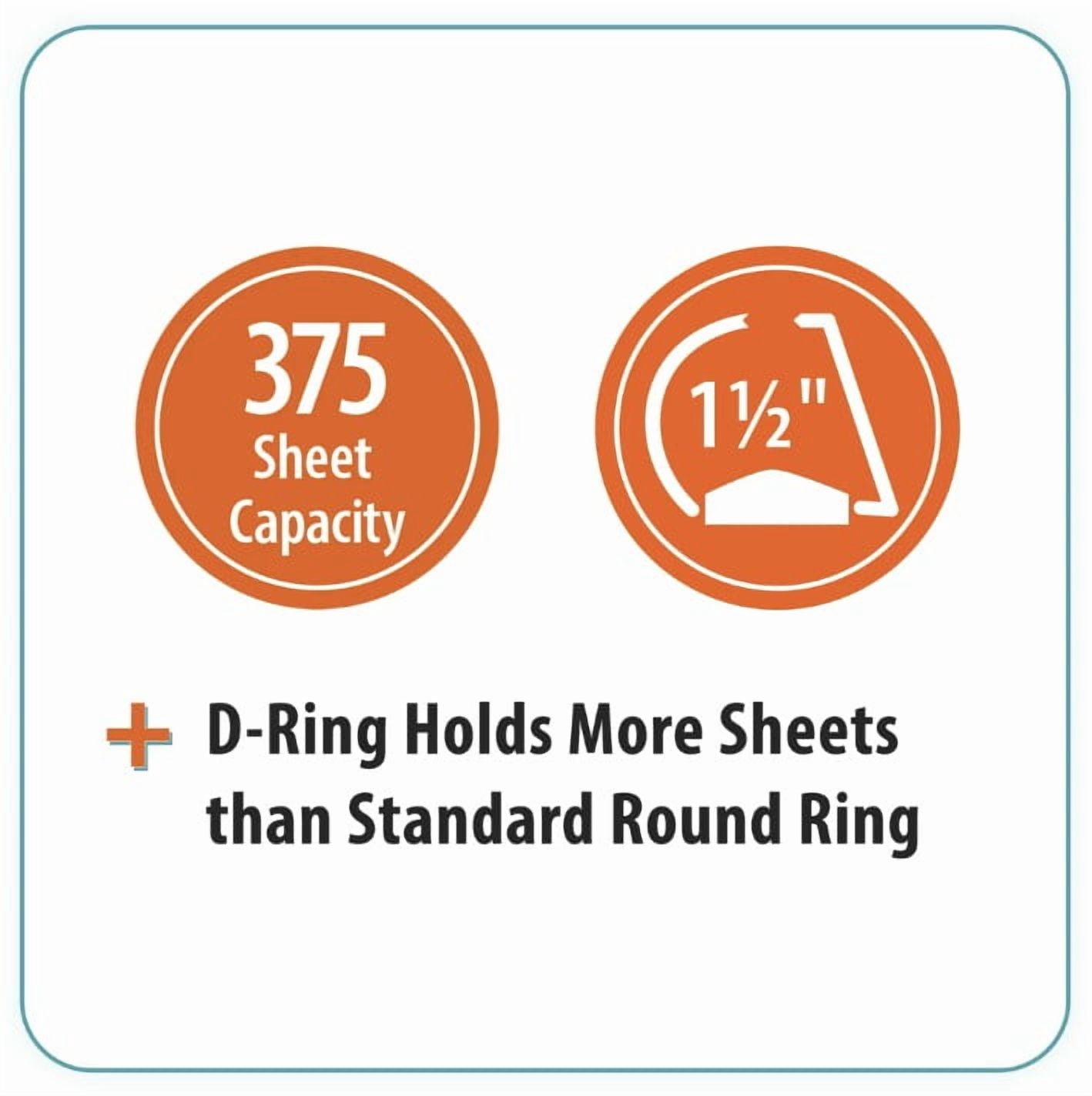 (2 pack) Pen+Gear Durable View 1.5" D-Ring Binder, White