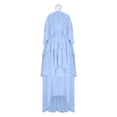 thumbnail image 6 of UPPADA Women's Chiffon Dress Summer Sleeveless Halter Neck Dress Ruffle Tiered Layed Chiffon Dress Flowy Swing Long Gown Dress Blue,M, 6 of 6