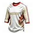thumbnail image 2 of Zimjoy 2026 Mexico Soccer Jersey for Men World Soccer Game Mexico Team quarter Sleeve Crew Neck Football Jersey Shirts White M, 2 of 4