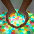 thumbnail image 3 of 4.5cm Luminous Stones Glow in The Dark Pebbles Aquarium Rocks Fish Tank Pebbles Decorative Glowing Stones for Outdoor Walkway Planter Decor, 3 of 8