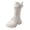 White, variant on Mid Calf Boots for Girls Solid Color Lace Up Soft Sole Kids Fashion Casual Boots for Fall Winter Pink Size 2 Little Kid
