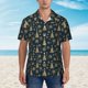 thumbnail image 2 of Fotbe Gold Snowflake Christmas Tree Camisa Hawaiana para Hombre Unisex – Camisa Casual de Verano con Botones de Manga Corta de Algodón y Lino,Medium, 2 of 7