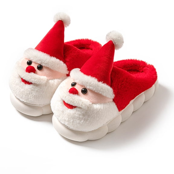 Matching Christmas Slippers for Adults | Cozy Plush Memory Foam House Shoes with Holiday Designs