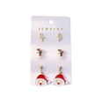thumbnail image 2 of Christmas Stud Earrings Set, Holiday Theme Alloy Jewelry with Electroplated Finish, Versatile Daily Wear Earrings for Women, Gift Box Ready, 2 of 4