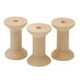 thumbnail image 6 of 24Pcs Wooden Empty Thread Spools Large Unfinished Wood Spools Wire Weaving Bobbins for Arts Crafts Cord Roll, 6 of 8
