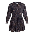 thumbnail image 5 of Time and Tru Women's Tiered Mini Dress with Long Sleeves, Sizes XS-XXXL, 5 of 6