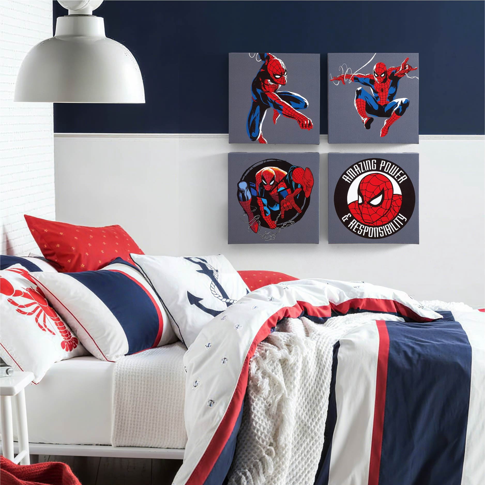 Spider-Man Wall Décor for Kids Room, 4-Pack