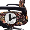 thumbnail image 5 of Whosucclay Rooster Chicken Flower Leaf Pattern Office Chair Cover, Removable Computer Office Chair Cover with Elastic Bottom Universal Rotating Desk High Back Seat Protective Chair Slipcovers-L, 5 of 7
