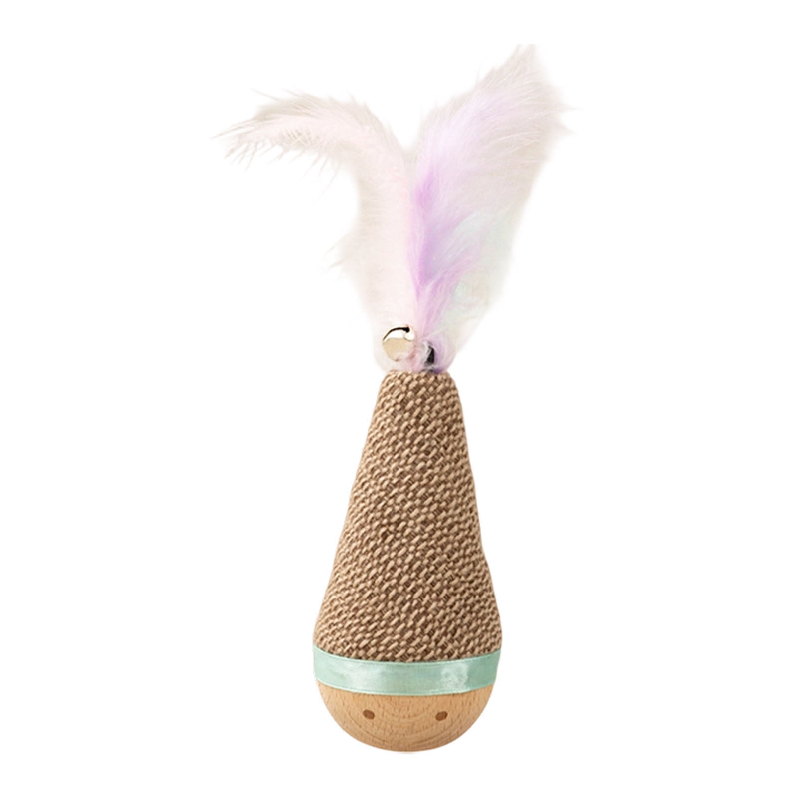 Cat Scratching Toy Interactive Sisal Stress Relief Game with Swinging Action and Non- Base Cat Training Toy for Running Exercise Teething Small Medium Large Indoor Breeds