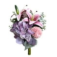 thumbnail image 2 of Artificial Lily, Hydrangea, and Eucalyptus Bouquet Arrangement, 2 of 4
