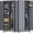 Grey, variant on Broom Storage Cabinet, Metal Utility Storage Cabinet with Hanging Rail, 65" Tall Cleaning Tool Organizer with Shelves and Doors, for Home, Garage, Office, Balcony