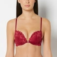 thumbnail image 1 of Push Up Plunge bra with Romantic Lace in Plum Rose, 1 of 5