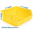 thumbnail image 3 of Hudson Exchange 11" x 11" x 5" (3 Pack) Plastic Stackable Storage Bin and Hanging Container, Yellow, 3 of 5