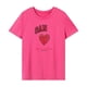 thumbnail image 1 of Camiseta de mujer trajes de verano cómoda camisa de cuello redondo de ajuste regular para deportes Rosa Rosa, 1 of 7