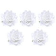 thumbnail image 1 of EeaseMX broches de flores de tela de 10 cm para novia, con forma de rosa realista, para el pelo, para vestido de boda (blanco), 1 of 8