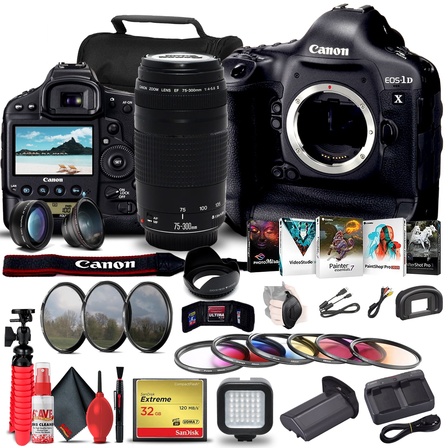Canon EOS-1D X DSLR Camera with Lens, Card, Filter Dominican
