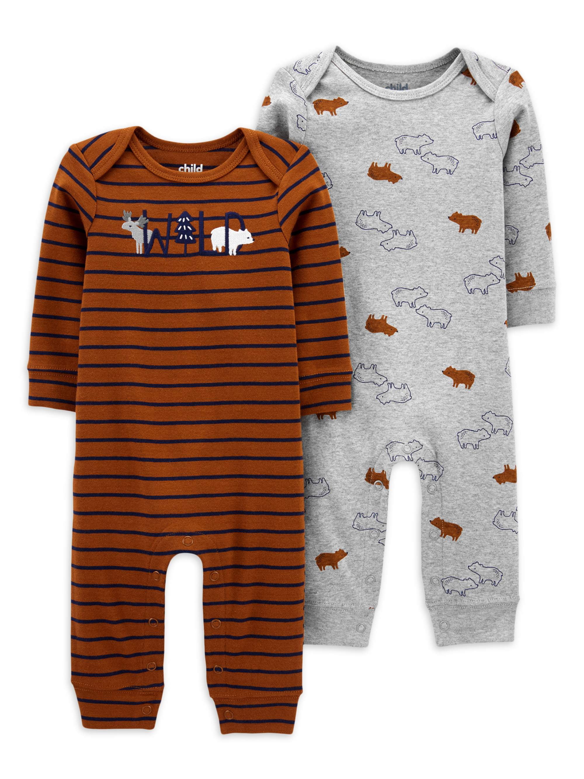 Carter's Child of Mine Baby Boy Footless Coveralls, 2Pack