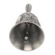 thumbnail image 3 of Campana de mano vintage tallada en flor aleación de zinc anillo de mano campana para bar boda escuela plata, 3 of 8
