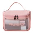 thumbnail image 2 of Toiletry Carry Pouch Matte Plastic Portable Cosmetic Bag Travel Storage Pouch, 2 of 10