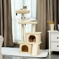 thumbnail image 6 of Multilevel Luxury Cat Tree Tower 50 Inches With 2 Condos, Spacious Perches, Scratching Post, Dangling Balls And Ramp, 6 of 6