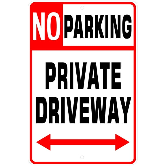 No Parking Private Driveway Novelty Aluminum Sign