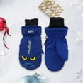 thumbnail image 3 of Niños Mittens Invierno Impermeable Niños CALIENTE CALIENTE ACCESORIOS EASIONES COMPLETORES Cómodos dibujos animados Impreso para clima frío Sapphire Blue S 3 pares Eigraketly HA059221-22B, 3 of 6