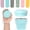 Bay Blue, variant on Collapsible Travel Cup with Lid - 6oz Mini Silicone Folding Cup with Stainless Steel Rim - BPA Free Small Portable Pocket Cup for Camping, Hiking, Kids, Mouthwash & Pills (Sakura Pink)