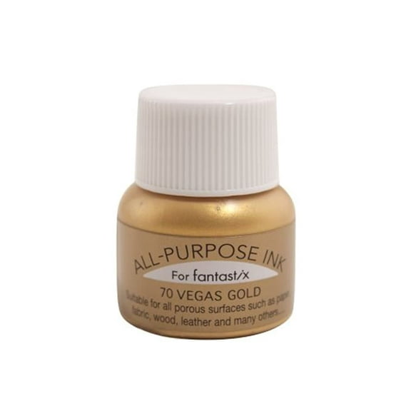 Tsukineko 0.5-Fluid-Ounce All Purpose Ink, Vegas Gold
