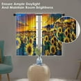 thumbnail image 6 of Summer Painting Sunflower Flower Kitchen Curtains, Colorful Blue Contemporary Short Window Curtains Set of 2, Window Treatment Tier Curtain for Kitchen Over Sink Dining Room Decor (26x36 Inch), 6 of 6