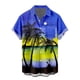 thumbnail image 1 of Camisas Para Hombre XXL Camisa hawaiana de manga corta para hombre, camisa con estampado 3D de solapa de primavera y verano, camiseta de moda (Blue, M), 1 of 3