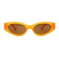 thumbnail image 1 of Women Classy Thick Temple Mod Cat Eye Plastic Sunglasses Orange Brown, 1 of 4