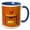 Blue/White, variant on 3drose, Crowing Rooster on Chinese Arch, Happy New Year and Sign in Chinese, 11oz Magic Transforming Mug