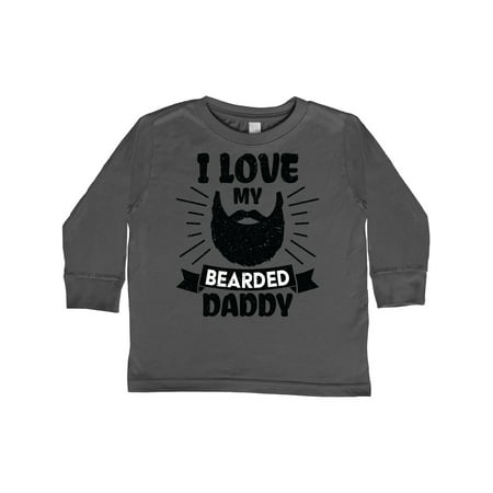 

Inktastic I Love My Bearded Daddy for Fathers Day with Grunge Gift Toddler Boy Girl Long Sleeve T-Shirt