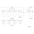 thumbnail image 6 of C Cattleya 4-Light Satin Nickel Vanity Light with Frosted Glass Shade, 6 of 6