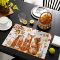 thumbnail image 4 of Fall Placemats Set of 2, Thanksgiving Autumn Farmhouse Wood Grain Washable Wipeable Table Mats for Dining Tables, Indoor Outdoor Kitchen Place Mats for Holiday Party Table Decor, 4 of 9