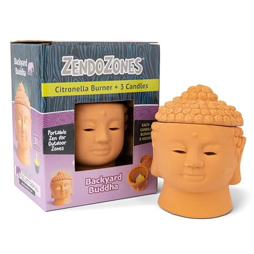 ZendoZones Citronella Candle with Holder Candle For Mosquitoes - Total Qty: 1