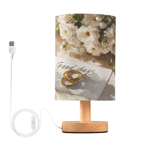BZSMCE Lamp Modern White Flowers Rings Pattern Creative Patter Night Light