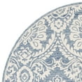 thumbnail image 5 of SAFAVIEH Blossom Travis Geometric Wool Area Rug, Blue/Ivory, 6' x 6' Round, 5 of 7