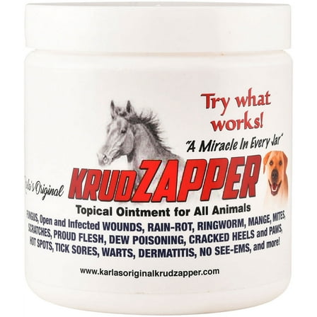 Karla's Original KRUD Zapper for Pets, Equine & Livestock – Ringworm, Rain Rot, Mange, Hot Spots & Wound Treatment