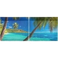 thumbnail image 3 of Palm Tree Kitchen Curtains 2 Panels UV Protected Tier Curtains, Half Window Curtains Kitchen Tiers for Guest Room Bathroom Sink Laundry Room Basement,24 x 27 Inch, 3 of 7