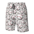 thumbnail image 5 of Kdxio Cute Baseball Pattern Mens Casual Shorts - Drawstring Summer Beach Sports Shorts for Men, 5 of 9