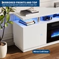 thumbnail image 7 of Fireplace TV Stand with 36 Inch Electric Fireplace, Entertainment Center with Fireplace, 2-Tier TV Stand with Storage & LED, for TVs Up to 80", 7 of 7